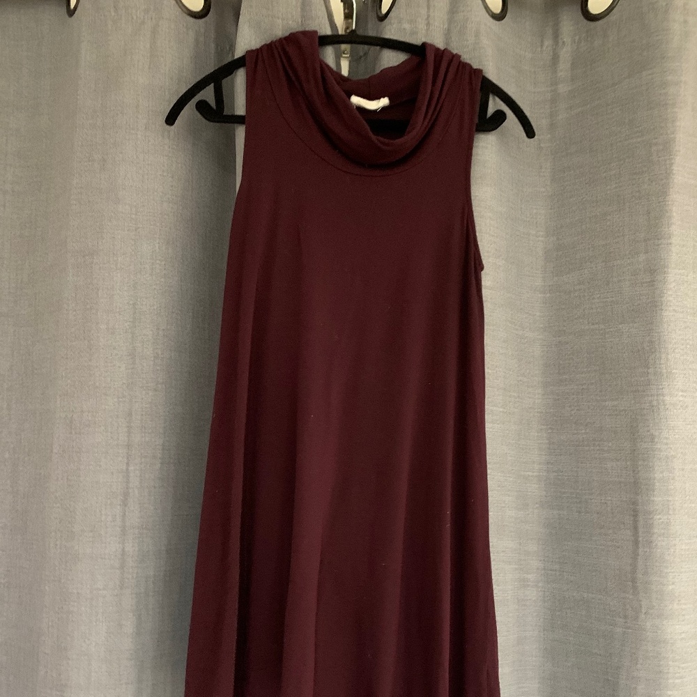 Burgundy Flowy Dress